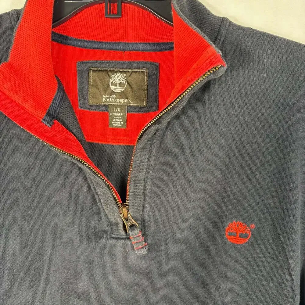 Timberland Earthkeepers Men's 1/4 Zip Pullover Sweatshirt Black Size Large